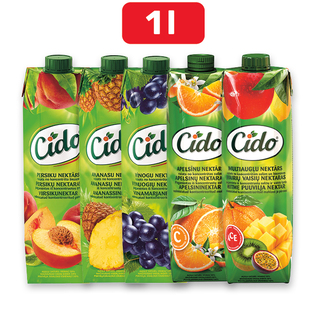 Sultims, nektarams ir sulčių gėrimams CIDO (įv. rūšių), 1 l