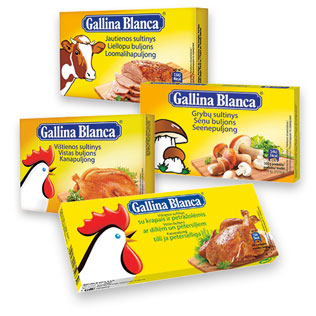 Sultinys GALLINA BLANCA (4 rūšių), 8 vnt./pak., 80 g