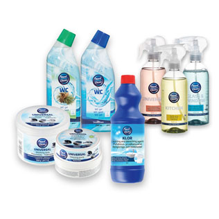 Švaros priežiūros priemonėms NORD CLEAN (9 rūšių)