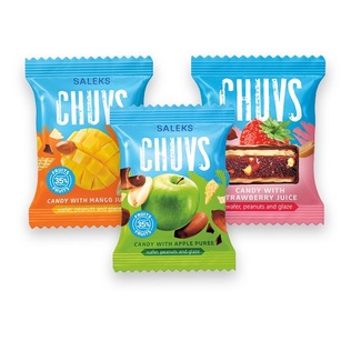 Sveriami saldainiai CHUVS (3 rūšių), 1 kg