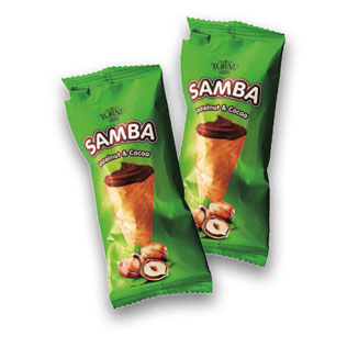 Sveriami vafliai SAMBA HAZELNUT& COCOA, 1 kg