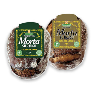 Šviesi arba tamsi duona su raugu ir saulėgr. MORTA, 500 g