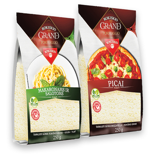 Tark. sūris picai arba makaron. ir salot. ROKIŠKIO GRAND, 250 g