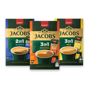 Tirpiosios kavos gėr. pak. JACOBS 3IN1 arba 2IN1 (3 rūšių), 222 g, 248 g, 252 g