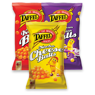 Traškučiai TAFFEL BALLS, 3 rūšių,165 g