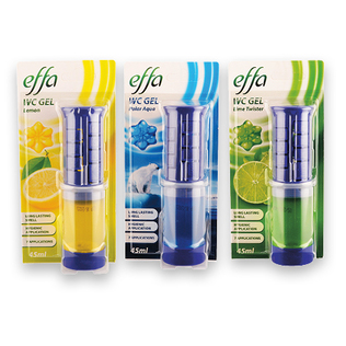 Tualetų valiklis-gaiviklis EFFA (3 rūšių), 45 ml/pak.
