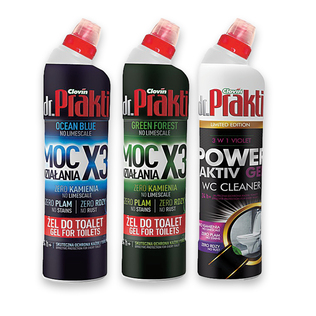 Tualetų valymo gelis DR. PRAKTI (3 rūšių), 750 ml