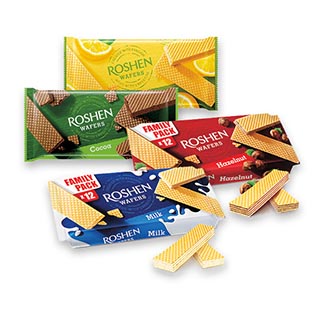 Vafliai ROSHEN WAFERS (4 rūšių), 216 g