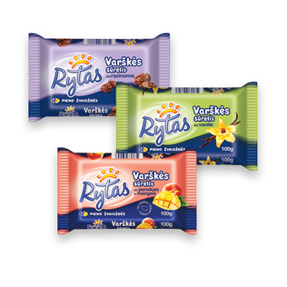 Varškės sūrelis RYTAS (3 rūšių), 100 g
