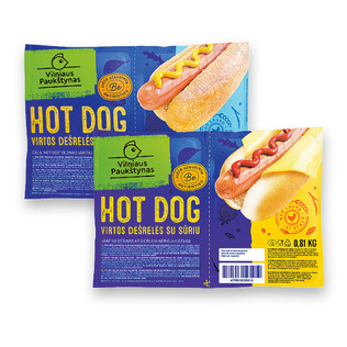 Virtos HOT DOG dešrelės (2 rūšių), 810 g, 910 g