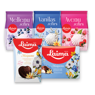 Zef. ir glaist. vanil. suflė LAIMA (7 rūšių), 135 g, 185 g, 200 g