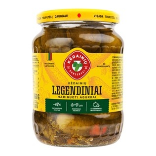 KĖDAINIŲ LEGENDINIAI marinuoti agurkai, 660 g