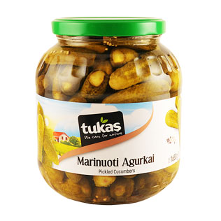 Marinuoti agurkai TUKAS, 4–7 cm, 1,65 kg
