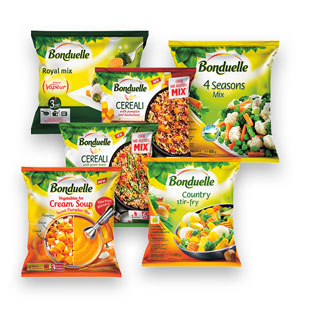 Šaldytoms daržovėms ir jų mišiniams BONDUELLE (įv. rūšių)