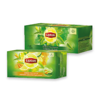 Žalioji arbata LIPTON CLASSIC arba CITRUS, 52 g, 40 vnt./pak.