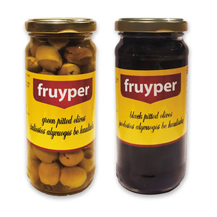 Žaliosios arba juodosios alyvuogės be kauliukų FRUYPER, 220 g