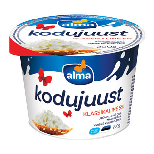 Varškė kruopelėmis ALMA, 5% rieb., 200 g