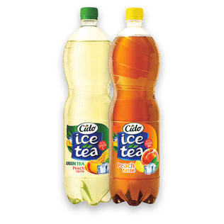 Šaltoji persikų skonio arbata CIDO (2 rūšių), 1,5 l,