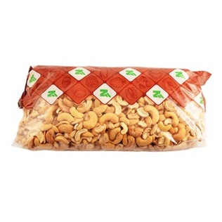 Fasuoti kepinti sūdyti anakardžių riešutai puselėmis N, 1 kg/pak.