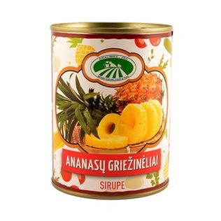 Ananasų griežinėliai sirupe GRALIMEX, 565 g