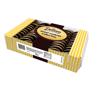 Fas. sausainiai su vyšnių skonio įdaru DELISANA, 800 g/pak.