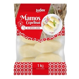 Šaldyti MAMOS tarkuotų bulvių cepelinai su mės. įdaru, 1 kg
