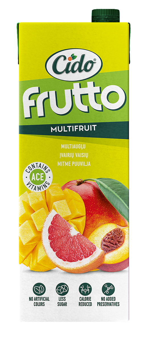 Įvairių vaisių sulčių gėrimas CIDO FRUTTO, 1,5 l