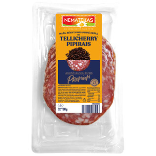 M. r. dešra su TELLICHERRY pipirais, 100 g