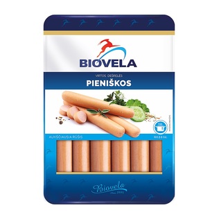 Virtos pieniškos BIOVELOS dešrelės, 260 g