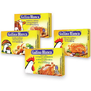 Sultinys GALLINA BLANCA (4 rūšių), 8 vnt./pak., 80 g