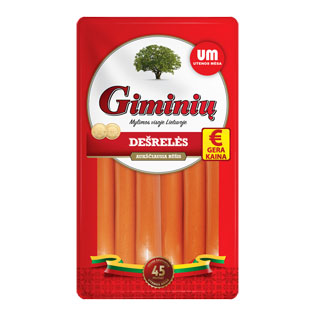 Sveriamos GIMINIŲ virtos dešrelės, a. r., 1 kg