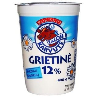 Grietinė ŽALOJI KARVUTĖ, 12% rieb., 400 g