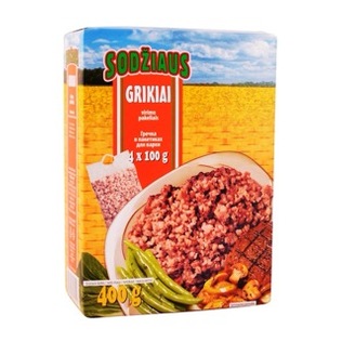 SODŽIAUS grikiai, 4 x 100 g/pak.