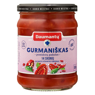 GURMANIŠKAS 14 SKONIŲ pomidorų padažas, 480 g