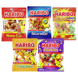 Guminukams HARIBO, 25-200 g