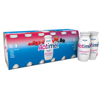 Jogurtinis gėriams ACTIMEL aviečių, miško uogų skonio, 12 vnt x 100g/pak. 