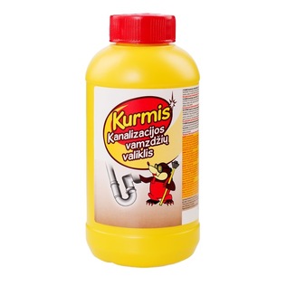 Kanalizacijų vamzdžių valiklis KURMIS, 500 g