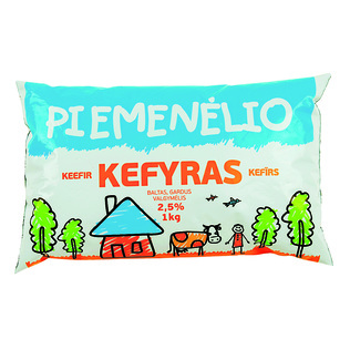 PIEMENĖLIO kefyras, 2,5% rieb., 1 kg, maišelis