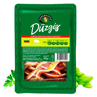 Karštai rūkytos kiaulių ausys DŪZGĖS, 200 g