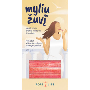 Atšaldytos krabų skonio surimio lazdelės PORT LITE, 150 g