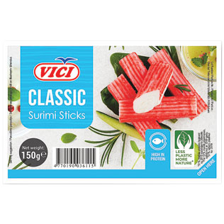 Atvėsintos krabų skonio lazdelės VIČI CLASSIC, 150 g