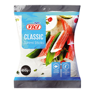 Šaldytos krabų skonio lazdelės VIČI CLASSIC, 400 g