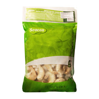 Šal.nevirtos baltakojės krevetės su kiautu SEACON, 800 g/pak.