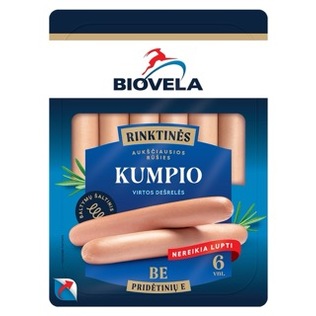 KUMPIO RINKTINĖS virtos dešrelės, 240 g