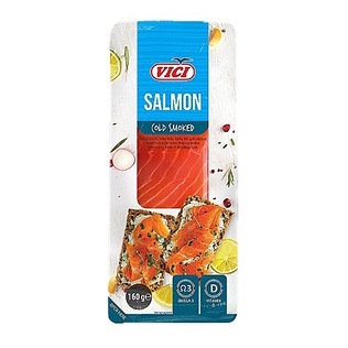 Lašišų filė gabaliukas su oda VIČI (2 rūšių), 160 g