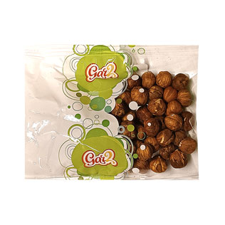 Fasuoti gliaudyti lazdynų riešutai GAR2, 80 g/ pak.