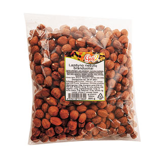 Fasuoti lazdyno riešutų branduoliai GAR2, 500 g/pak.