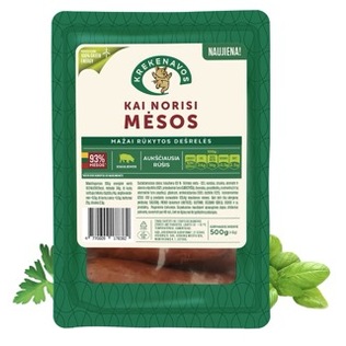 Mažai rūkytos dešrelės KAI NORISI MĖSOS, 500 g