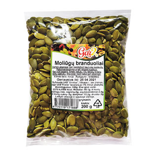 Moliūgų sėklų branduoliai GAR2, 200 g/ pak.
