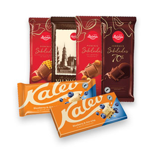Šokoladui LAIMA ir KALEV (6 rūšių), 90 g, 95 g, 200 g